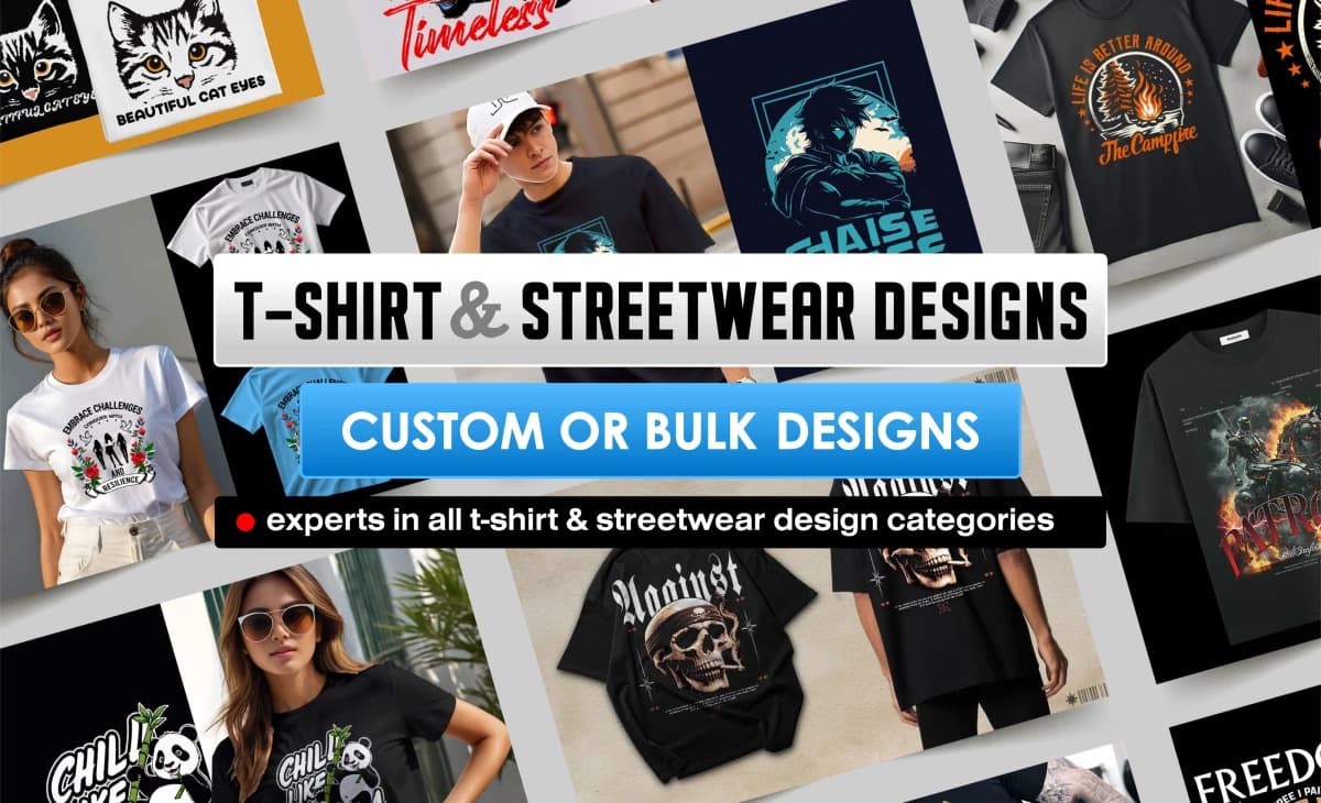 Desain Streetwear dan Kaos yang Fantastis untuk Brand Anda, print dan production