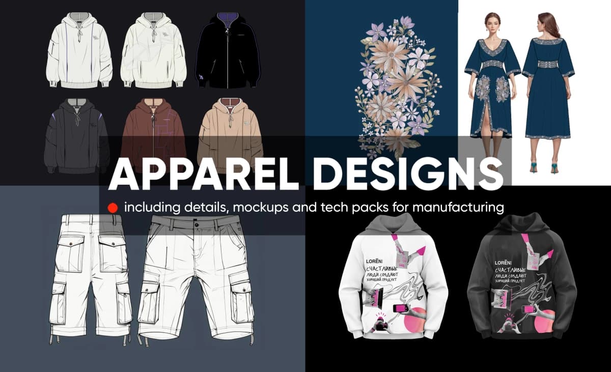 Konsep Desain Fashion, Hoodie, Jaket, Seragam untuk semua Kategori Kebutuhan Brand dan Manufacture