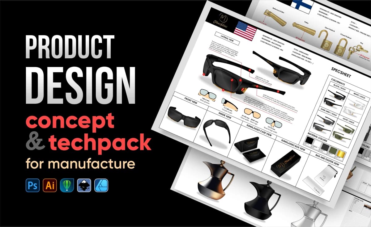 Merancang Segala Jenis Konsep Desain Produk dengan Paket Teknologi untuk Brand dan Manufacture