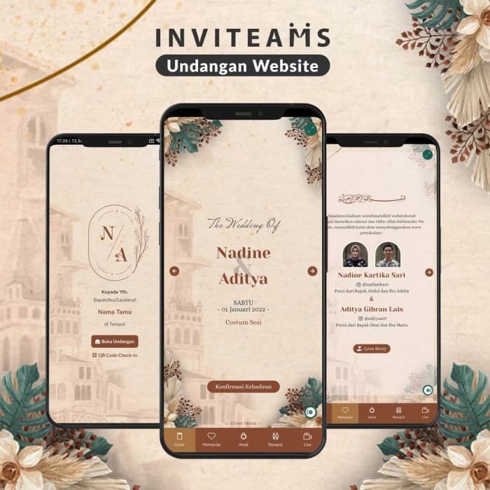 Undangan Digital Pernikahan/ Khitanan/ Aqiqah/ Ulangtahun/ Tunangan/ Anniversary