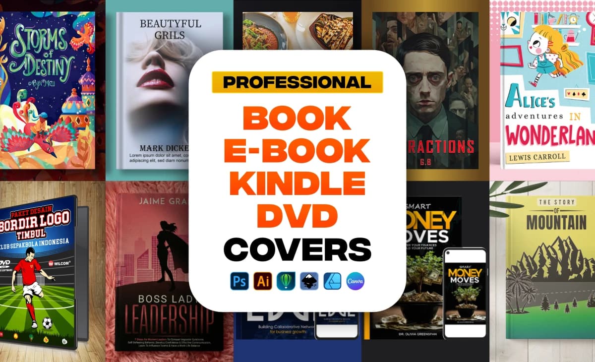 Desain Cover Buku, eBook, Majalah, DVD yang Profesional dan Unik serta Mockup untuk Keperluan Anda