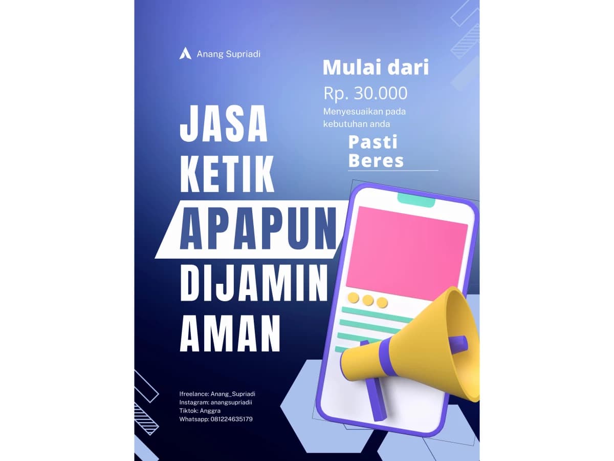 Jasa ketik administrasi, artikel, karya ilmiah dan lain-lain