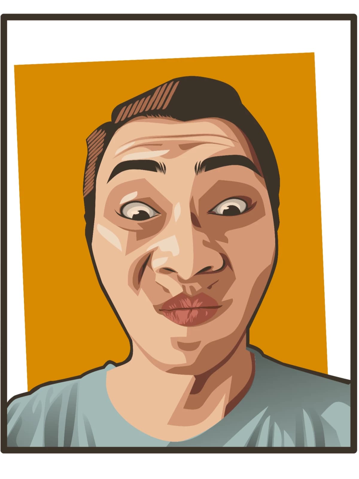 Desain Vektor Wajah yang cocok untuk dipajang di ruang tamu
