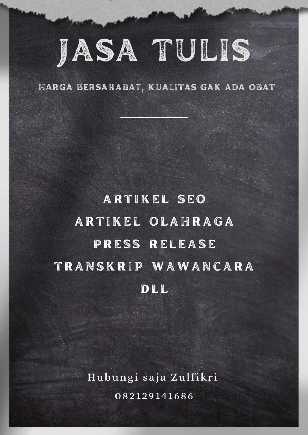 Jasa Penulisan Pembuatan Artikel Beragam Topik