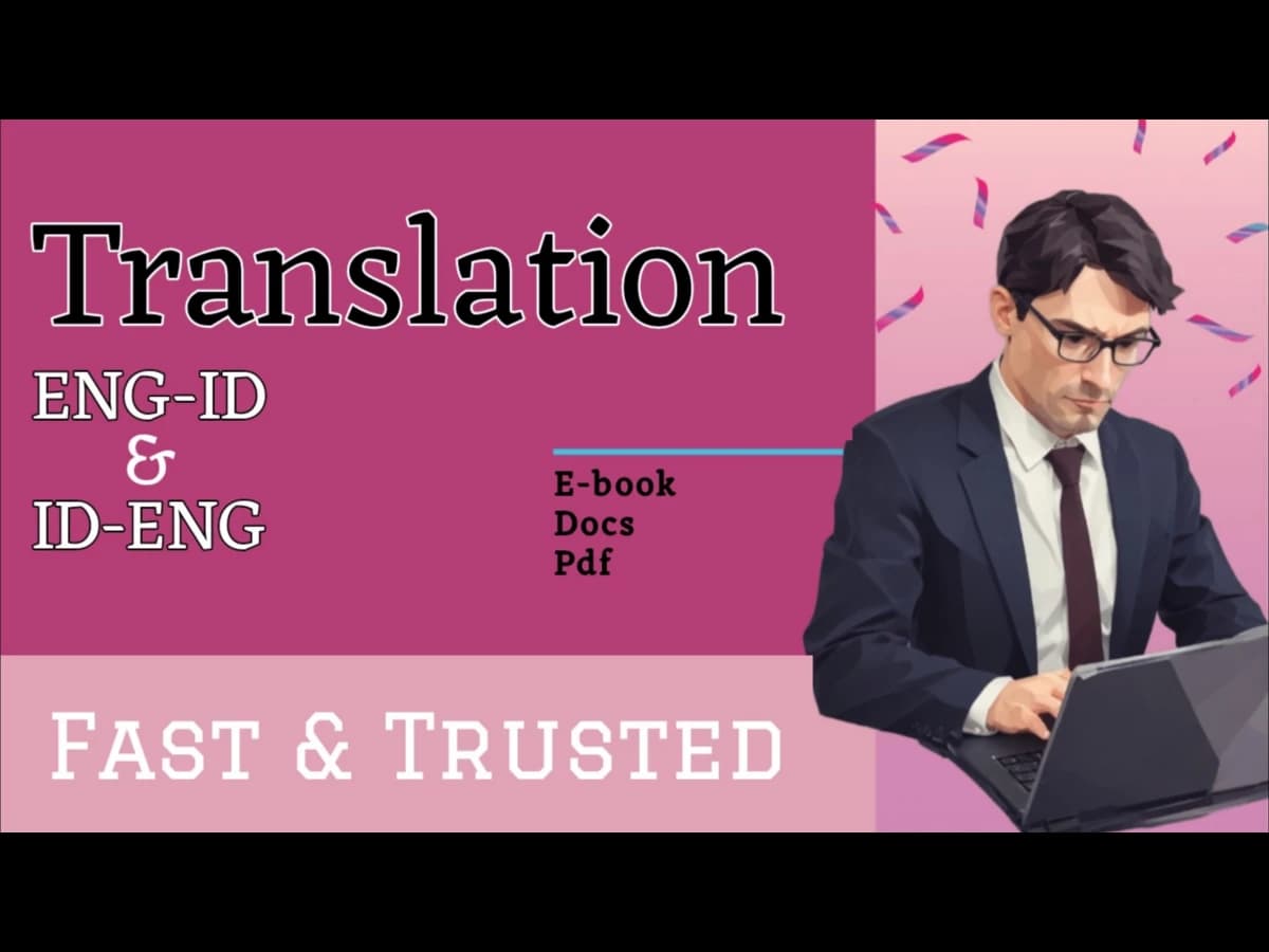 Translator Eng-ID and ID-Eng 75K per 1000 words