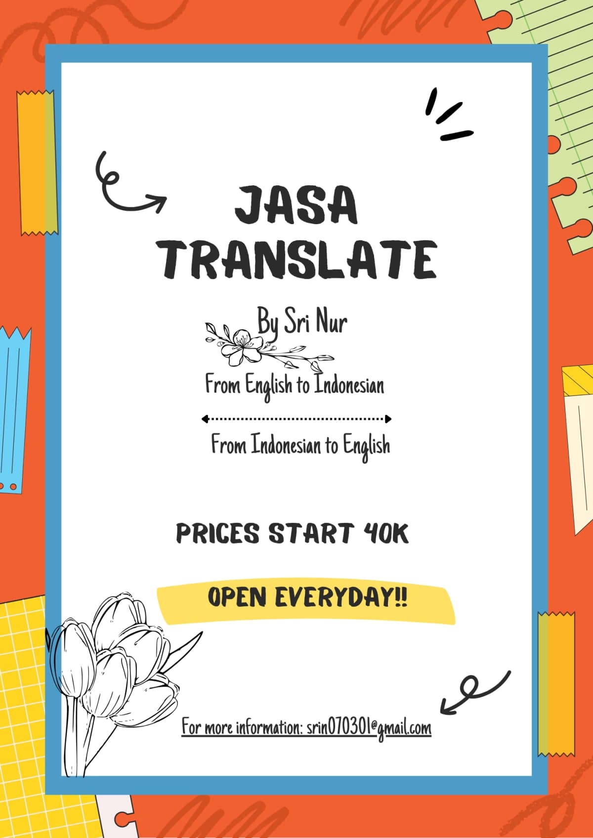 Terjemahan English ke Indoneisa (English to Indonesian translator)